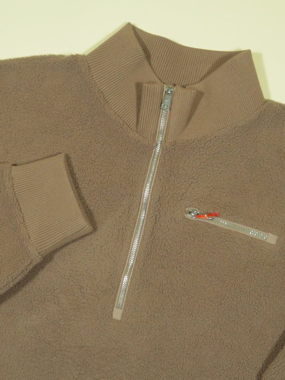 Greyson Eira Sherpa Half Zip Pullover Womens XL Brown Soft Pile Sweatshirt New